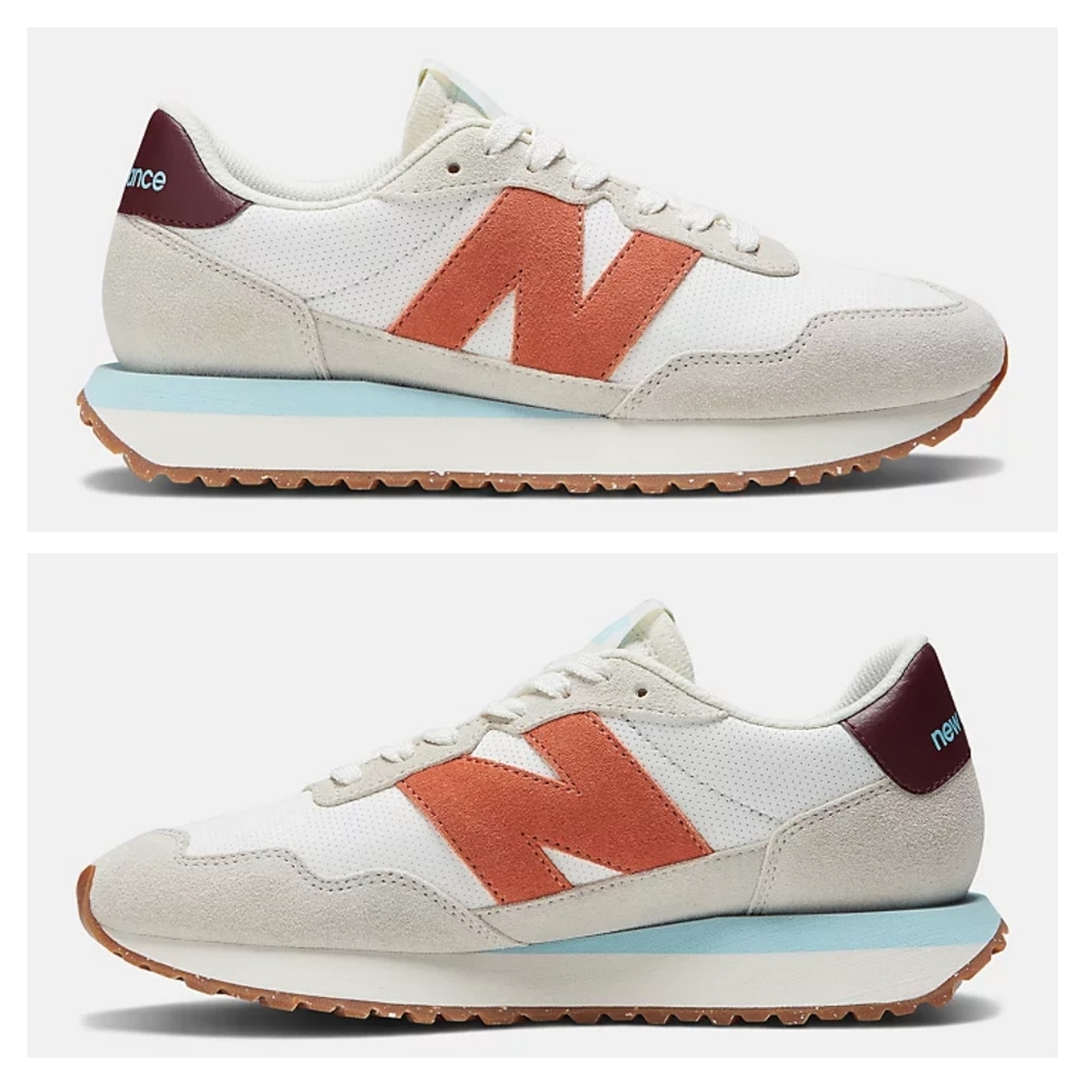 NB 237 Sea Salt with Soft Copper Retro Running Shoes / Sneakers - Last Pair! - Picture 1 of 13